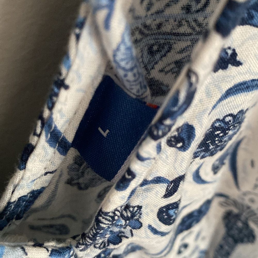 Old Navy Blue & White Patterned Dress – Size Large – NWOT – Summer Midi - Picture 4 of 4